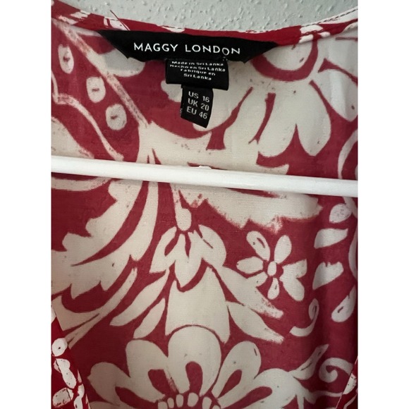Maggy London Women's Floral Dress Size 16 - Picture 6 of 8